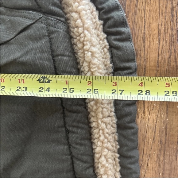 Lee The Workwear Vest Men’s L Green Canvas Sherpa Lined Cotton NWT - Picture 4 of 12